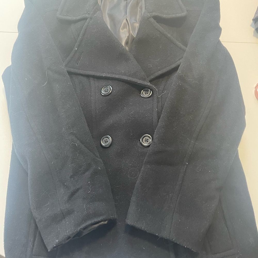 Croft & Barrow Classic Black Pea Coat